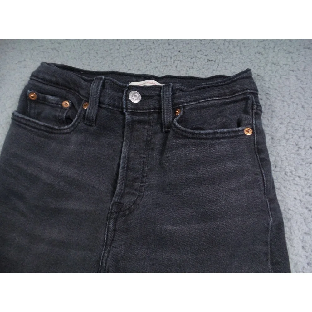 Levis Jeans Womens Size 25 Gray Denim Wedgie‎ Straight Mid Rise Button Fly